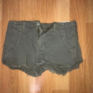 NEW Army Green High Waisted Denim Shorts
